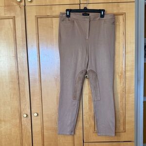 New Talbots size 10 skinny ankle caramel riding pants with faux leather🍀🍀